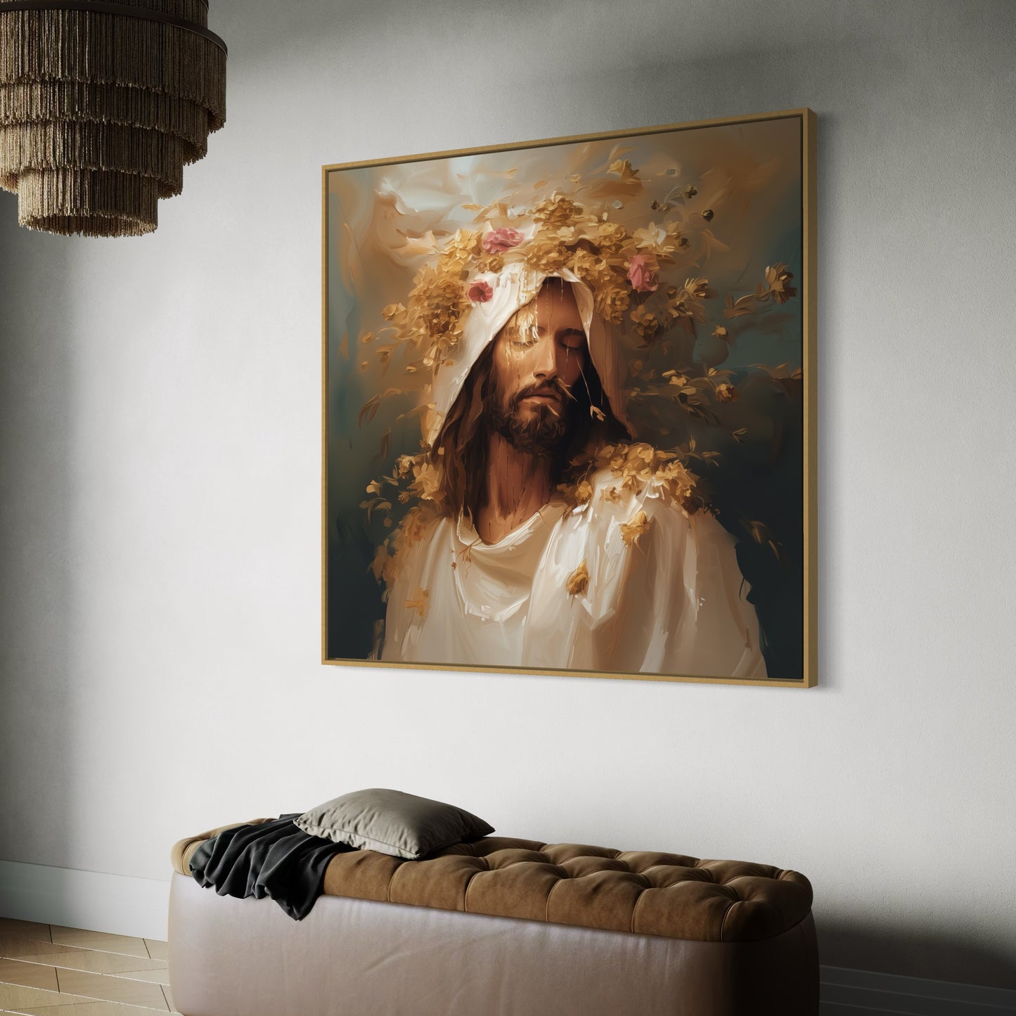 CROWNED IN GLORY (Stretched Canvas Print + Floating Oak Frame)