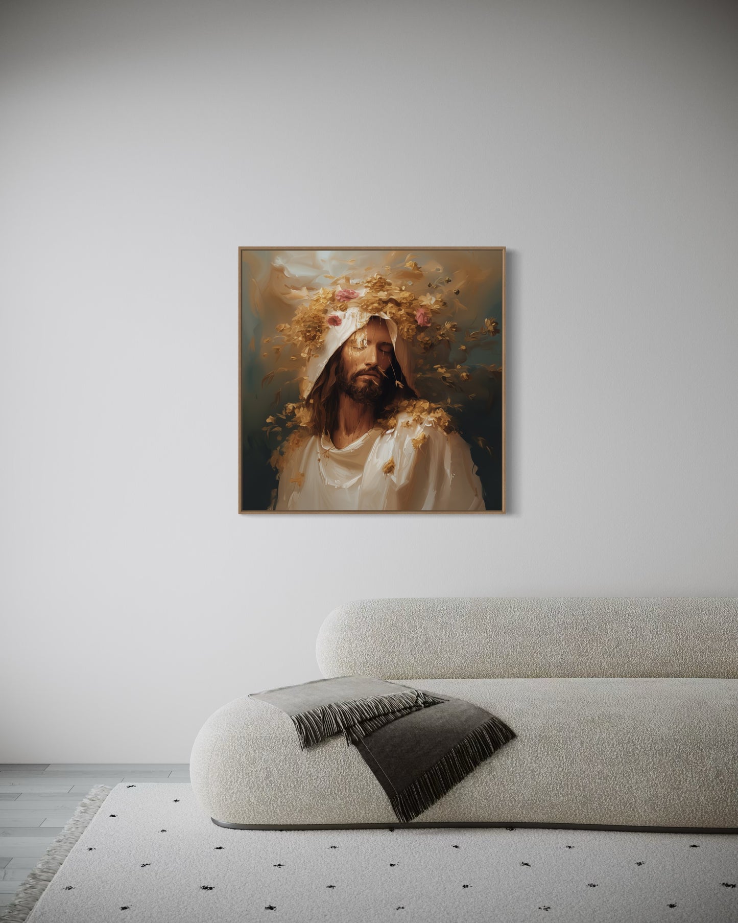 CROWNED IN GLORY (Stretched Canvas Print + Floating Oak Frame)