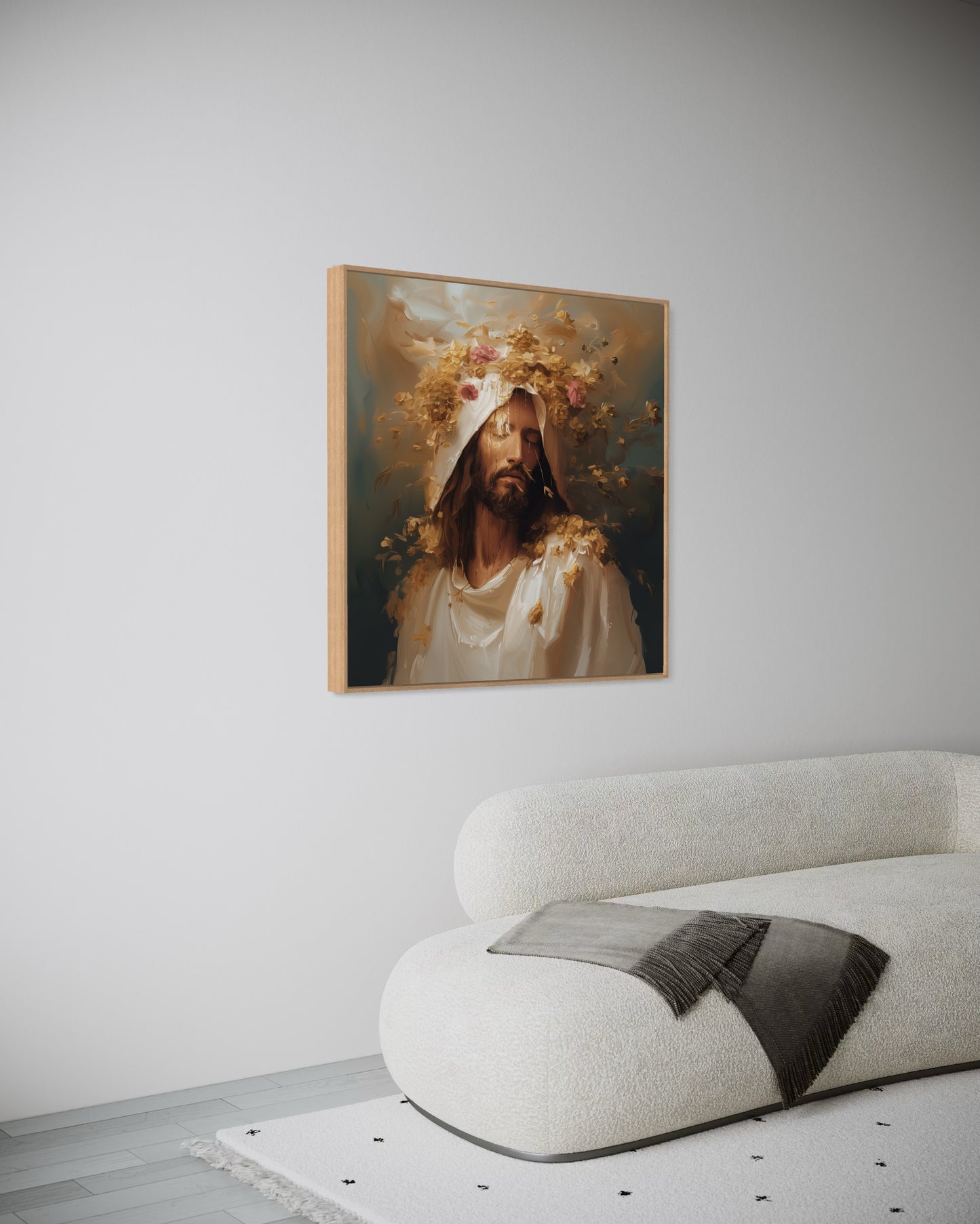 CROWNED IN GLORY (Stretched Canvas Print + Floating Oak Frame)