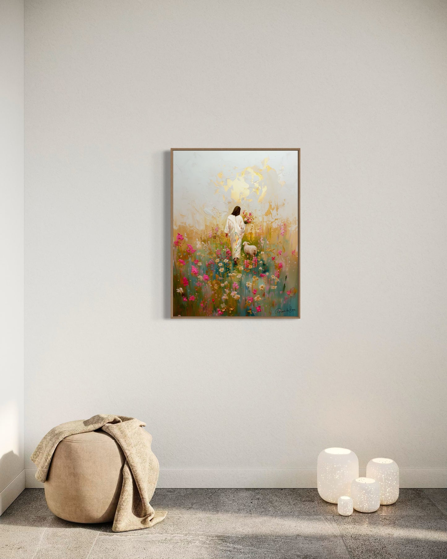 FIELDS OF REDEMPTION (Stretched Canvas Print + Floating Oak Frame)