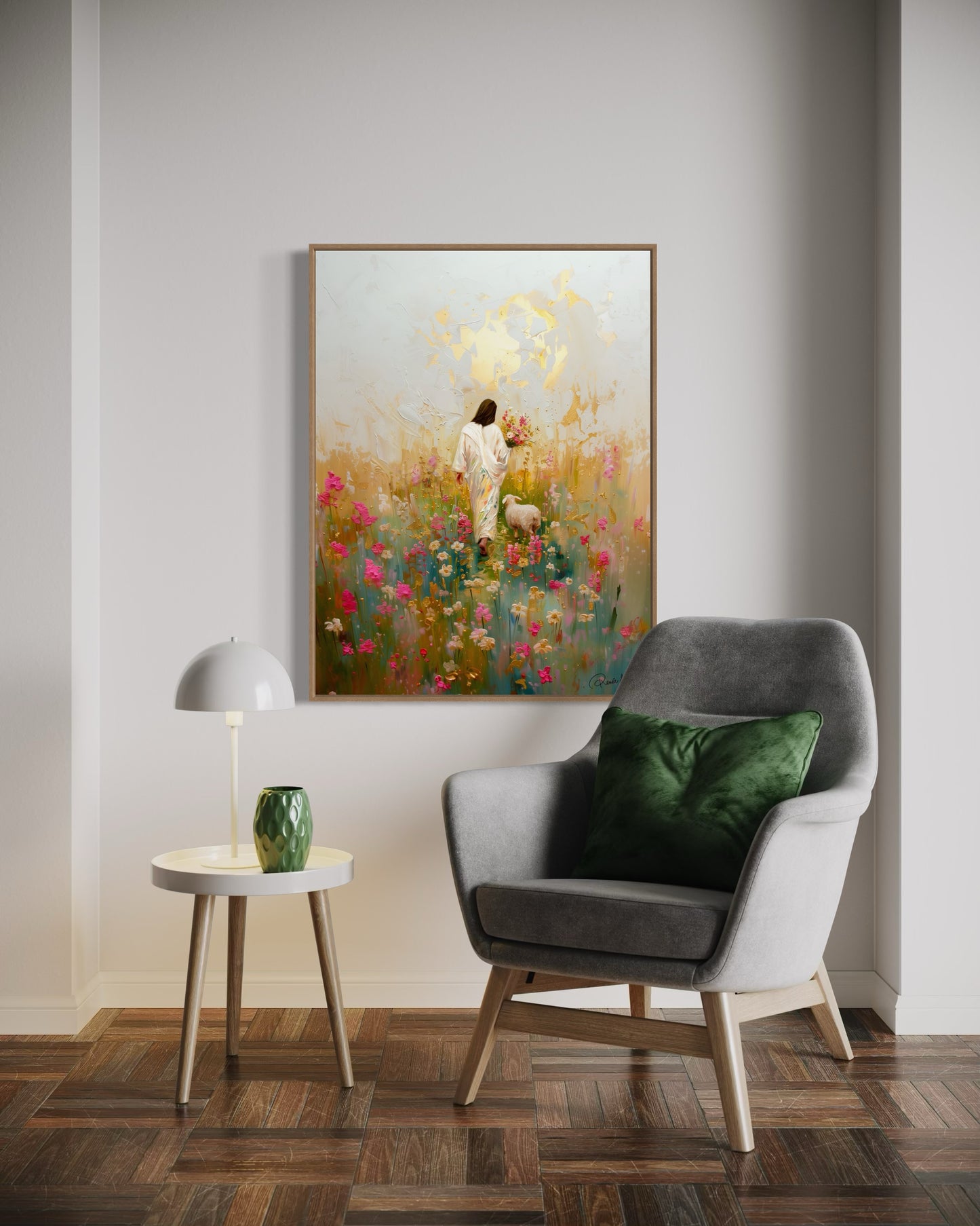 FIELDS OF REDEMPTION (Stretched Canvas Print + Floating Oak Frame)