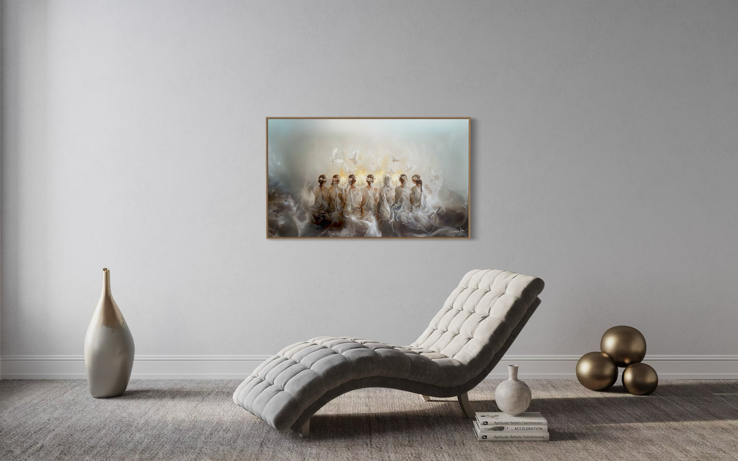 SEVEN GIFTS OF THE SPIRIT (Stretched Canvas Print + Floating Oak Frame)