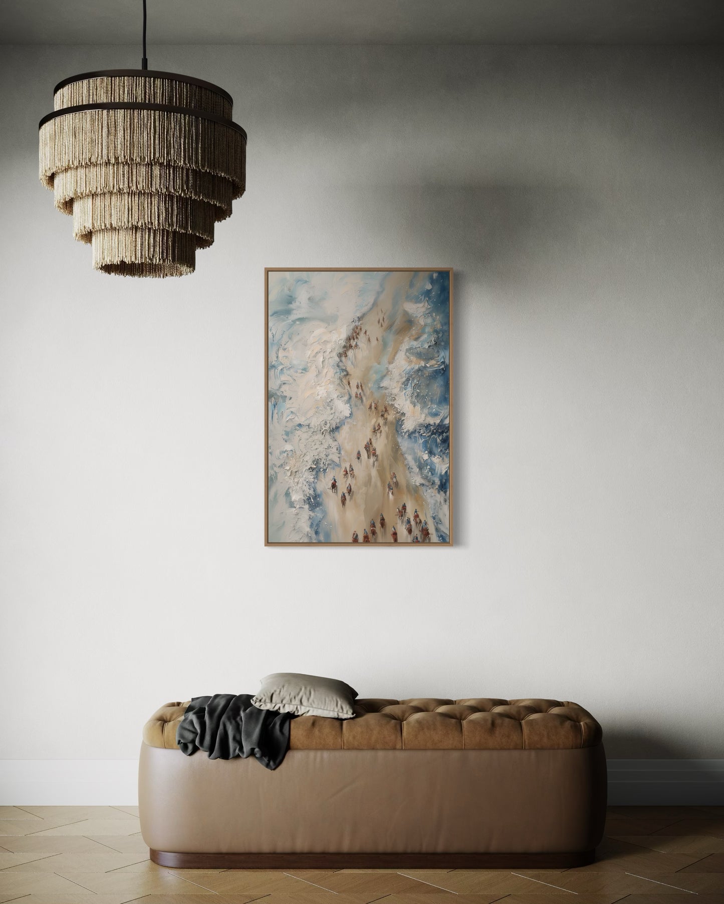 PARTING OF THE RED SEA (Stretched Canvas Print + Floating Oak Frame)