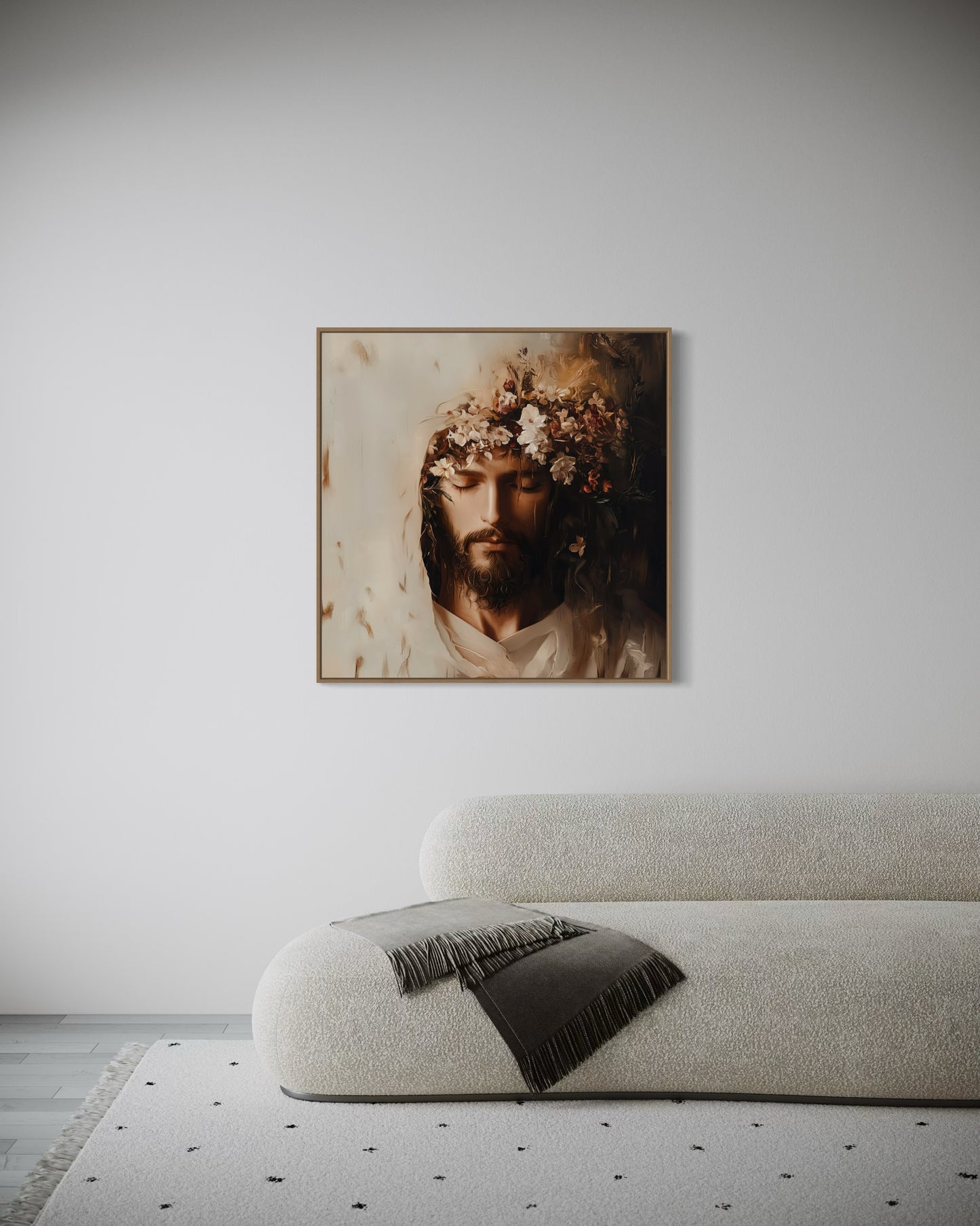 RESURRECTION (Stretched Canvas Print + Floating Oak Frame)