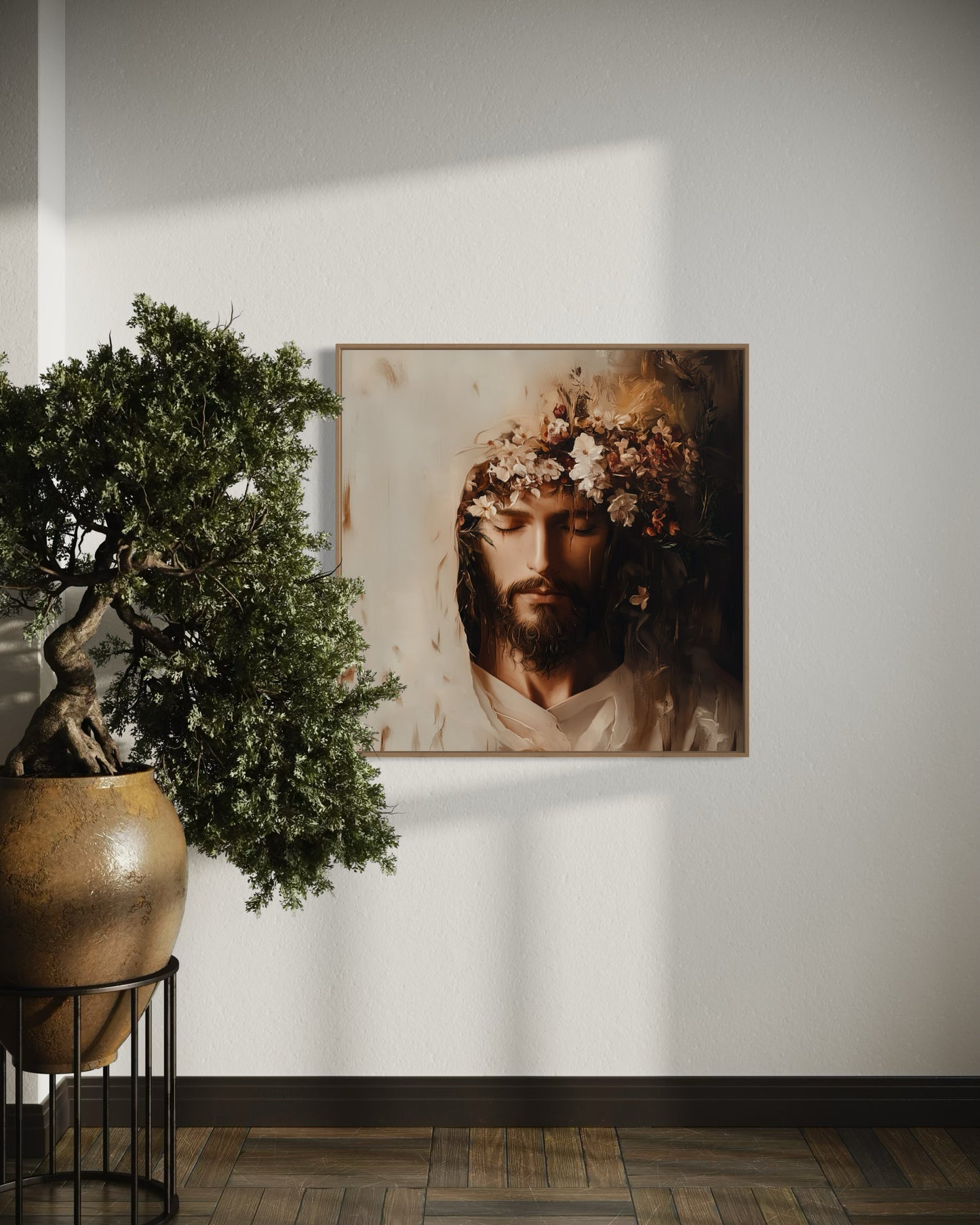 RESURRECTION (Stretched Canvas Print + Floating Oak Frame)