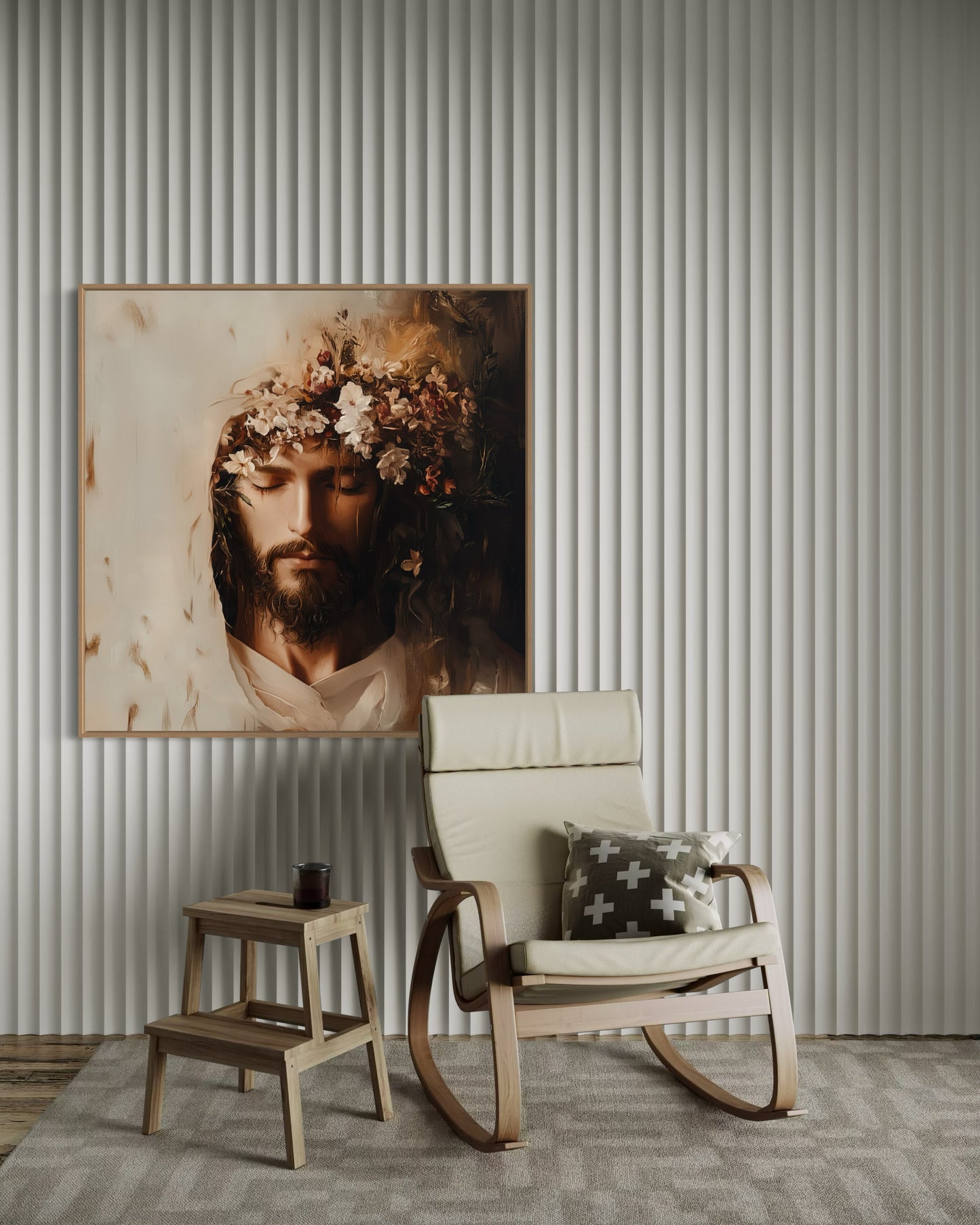 RESURRECTION (Stretched Canvas Print + Floating Oak Frame)