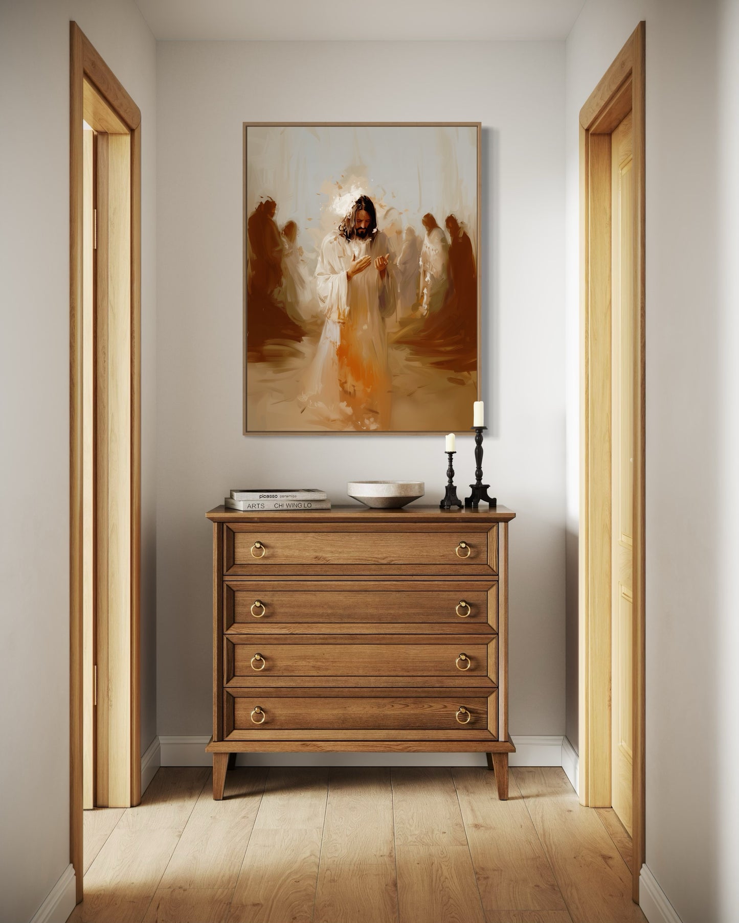 ANOINTED IN GRACE (Stretched Canvas Print + Floating Oak Frame)