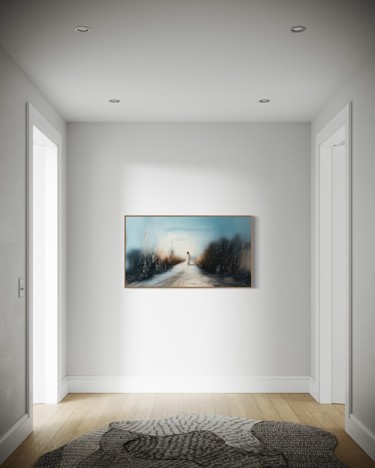 PATH OF FAITH (Stretched Canvas Print + Floating Oak Frame)