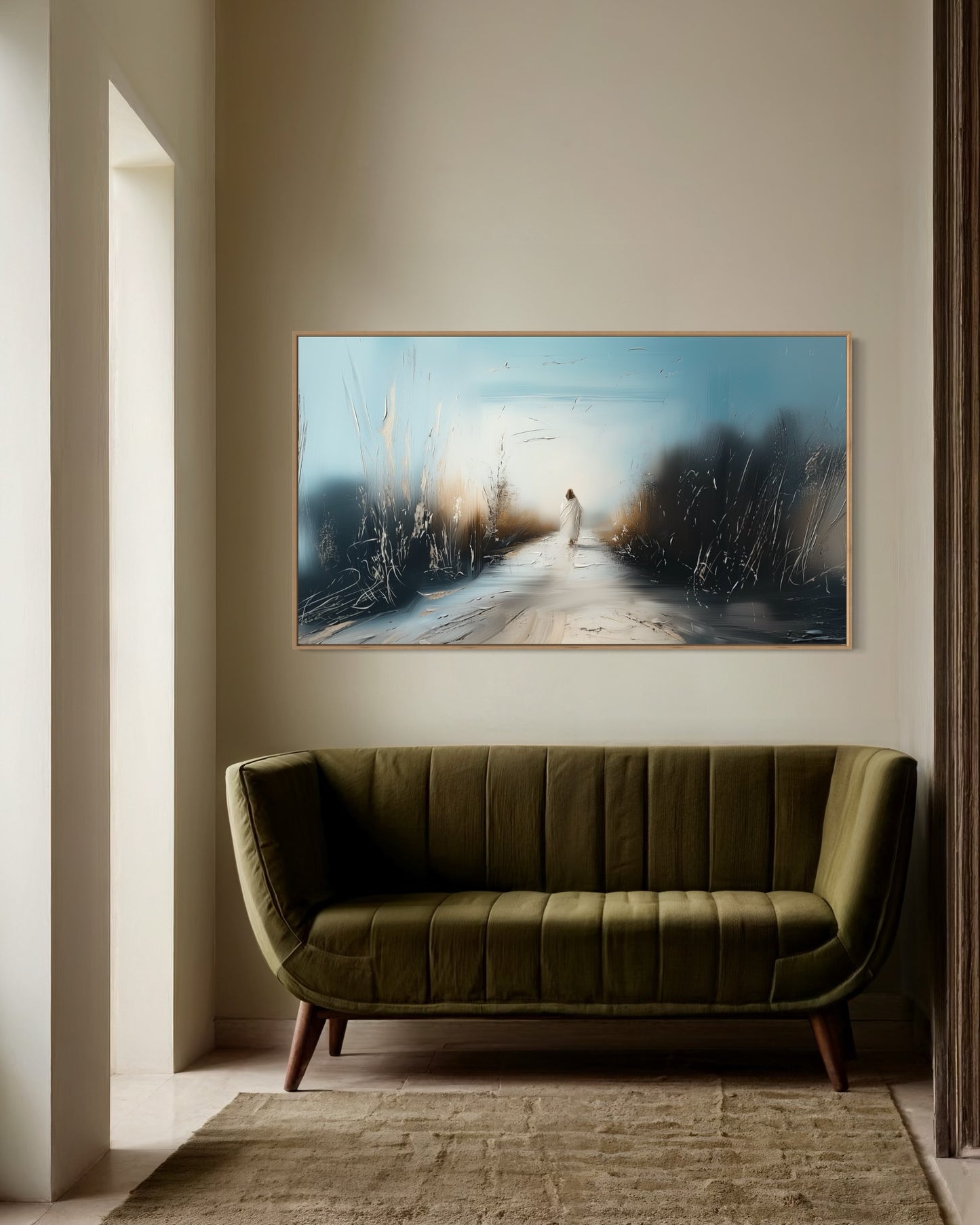 PATH OF FAITH (Stretched Canvas Print + Floating Oak Frame)