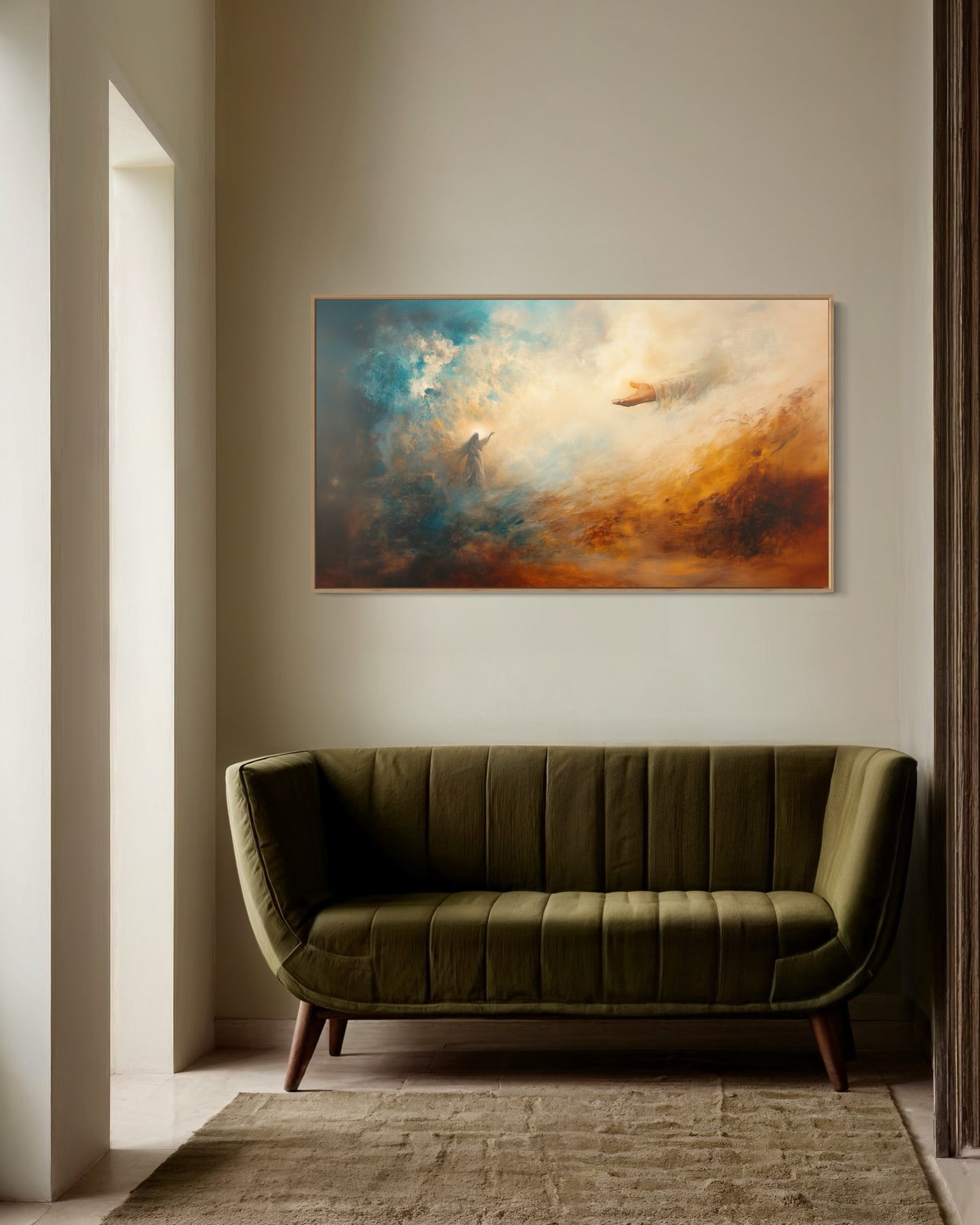 JEREMIAH (Stretched Canvas Print + Floating Oak Frame)