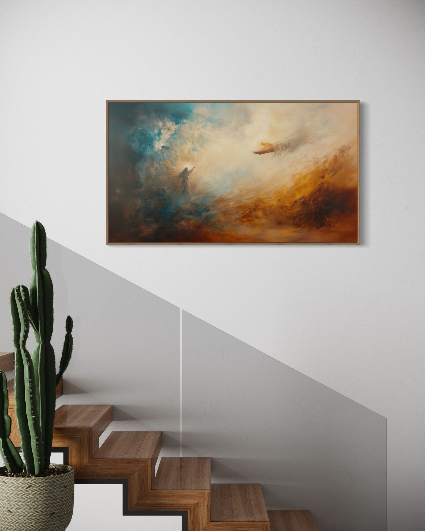 JEREMIAH (Stretched Canvas Print + Floating Oak Frame)