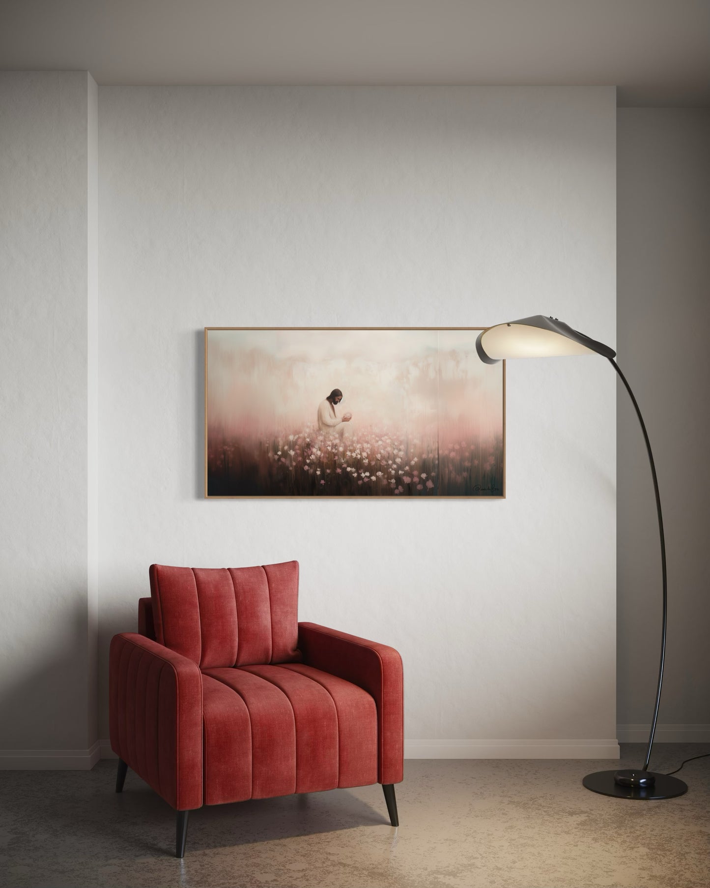 CONSIDER THE LILLIES (Stretched Canvas Print + Floating Oak Frame)